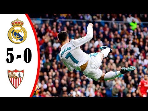 Real Madrid vs Sevilla 5-0 Full Highlights (Spain Commentary) 09/12/2017 HD