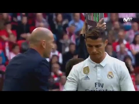 Cristiano Ronaldo to Zidane SUBSTITUTION:”Why Me?FUCK!” ~ Athletic Bilbao vs Real Madrid 1:2