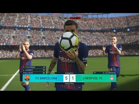 Philippe Coutinho Debut for Barcelona I PES 2018 Full Match Gameplay