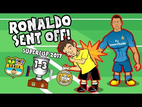 ?RONALDO RED CARD? CR7 shoves the ref! Barcelona 1-3 Real Madrid PARODY (Supercup 2017)