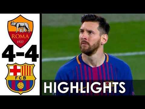 AS Roma vs FC Barcelona 4-4 All Goals and Highlights w/ English Commentary (UCL) 2017-18 HD 720p