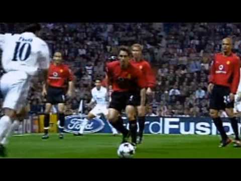 Luís Figo goal for 1-0 | Real Madrid 3-1 Manchester United (08/04/2003)