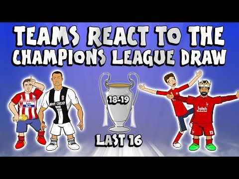 ?TEAMS REACT TO THE LAST 16 UCL DRAW? (Champions League Draw 18/19)