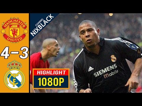 Manchester United 4-3 Real Madrid 2003 CL Quarter Finals All goals & Highlights FHD/1080P