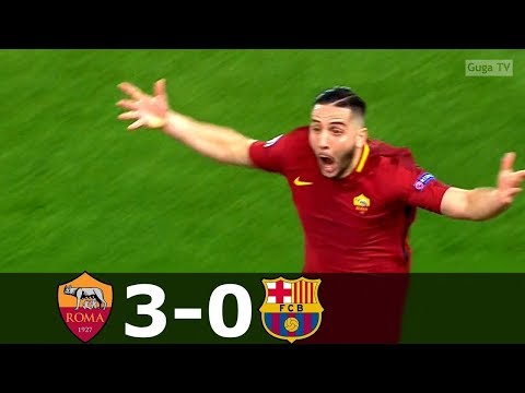 Roma vs Barcelona 3 0   UCL 2017 2018   Highlights English Commentary