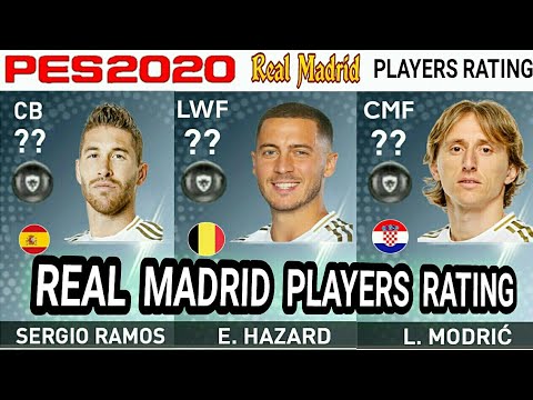 PES 2020 | REAL MADRID PLAYERS RATING PREDICTION | FT. SERGIO RAMOS, HAZARD, MODRIĆ
