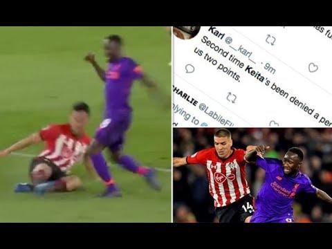 Liverpool fans FURIOUS as referee denies Naby Keita penalty vs Southampton