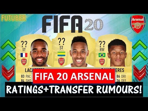 FIFA 20 | ARSENAL PLAYER RATINGS!! FT. AUBAMEYANG, LACAZETTE, NERES ETC..(TRANSFER RUMOURS INCLUDED)