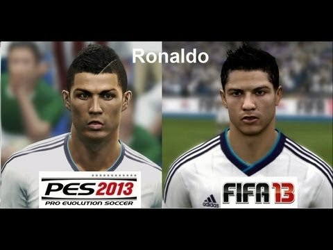 PES 2013 vs FIFA 13 FACE Comparison REAL MADRID