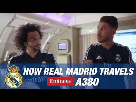 MARCELO, BALE, RAMOS and their teammates | FUNNY MOMENTS Emirates A380!