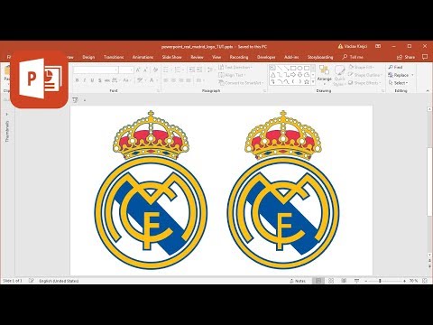 How to create Real Madrid logo in Microsoft PowerPoint (Tutorial)